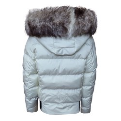 Дамско яке с естествен пух, City Angels Jeans, Шампанско, 6852